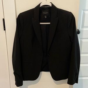 Banana Republic Classic Fit Washable Italian Wool Blazer Size 6 PETITE Black